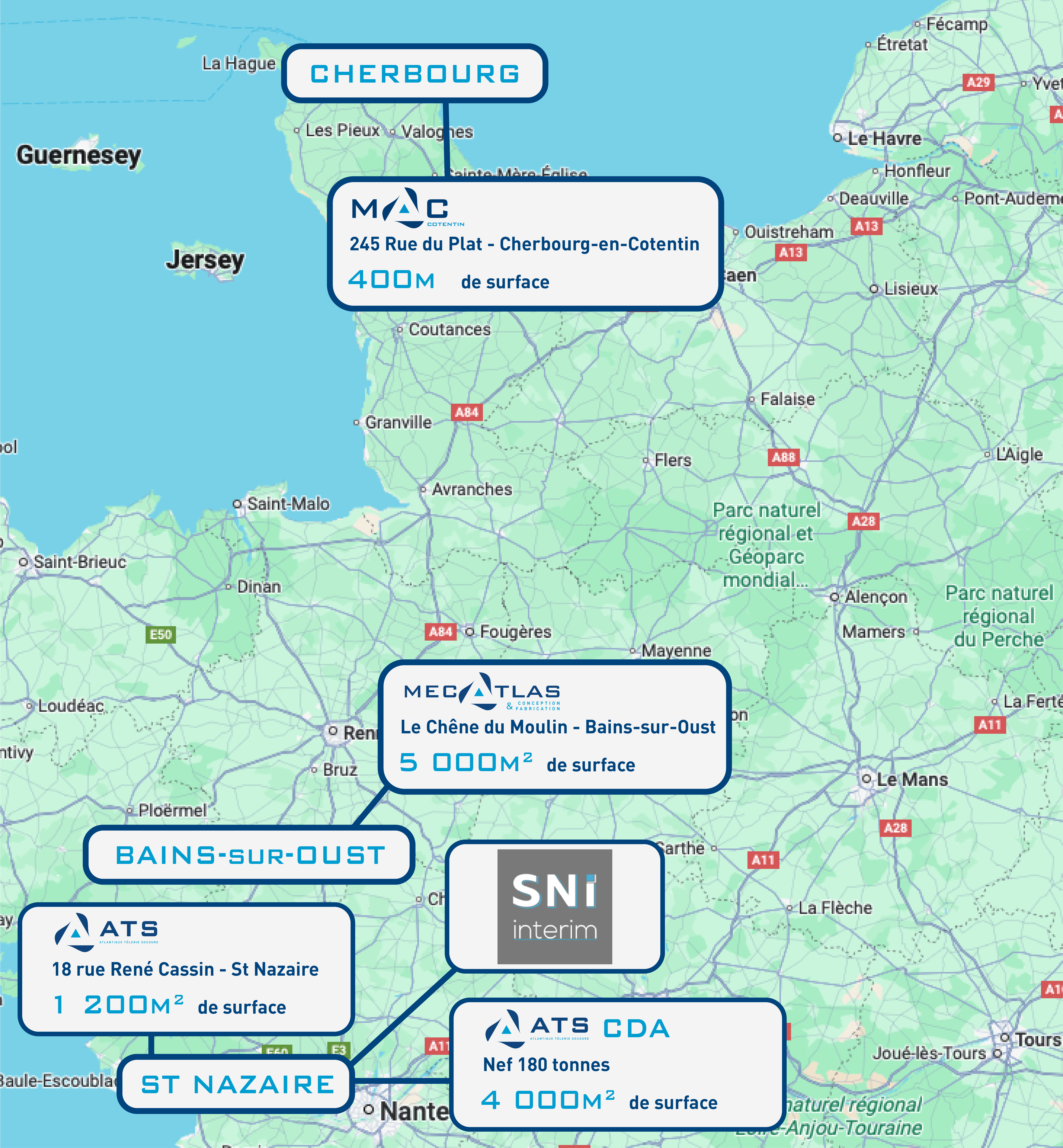 Implantations AD2C grand ouest